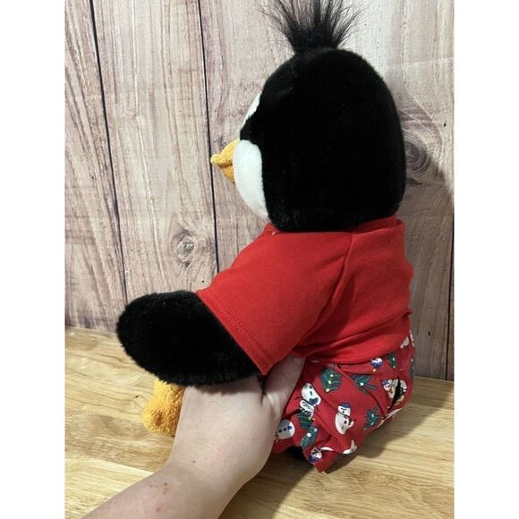BUILD A BEAR Limited Edition Black White PLAYFUL PENGUIN BIRD 16" plush 2002 - Picture 7 of 10